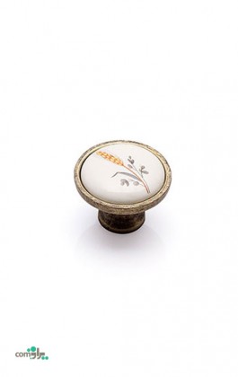 دستگیره کابینت و دستگیره کمد ML178 ملونی - Melloni تک پیچ زیتونی پتینه شده